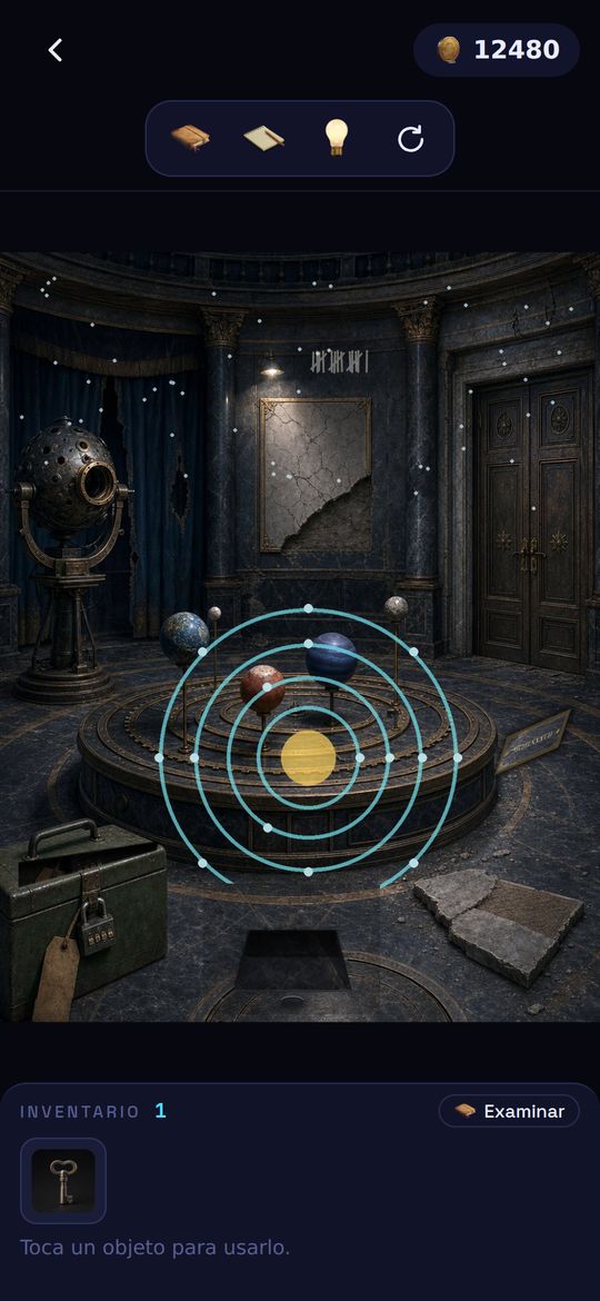 Una sala del juego: un planetario.